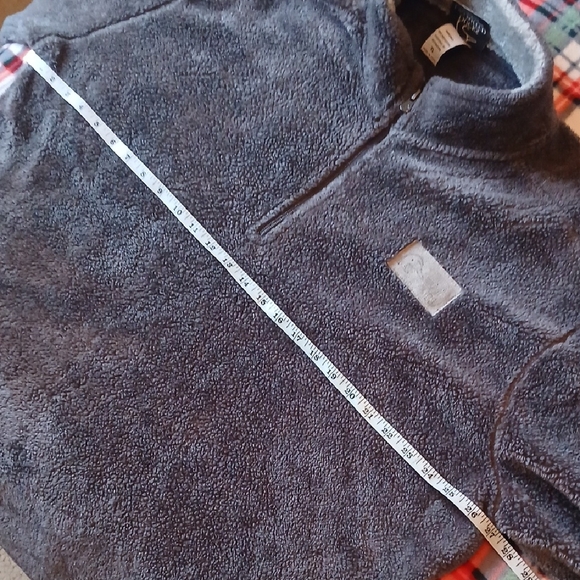 Men's Charcoal Gray Quarter Zip Fleece Pullover - Picture 4 of 7